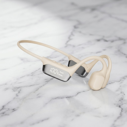 Synccrib™ BoneSync Pro - IPX8 Waterproof Bone Conduction Headphones with Built-in 32GB MP3 Player & LED Power Display